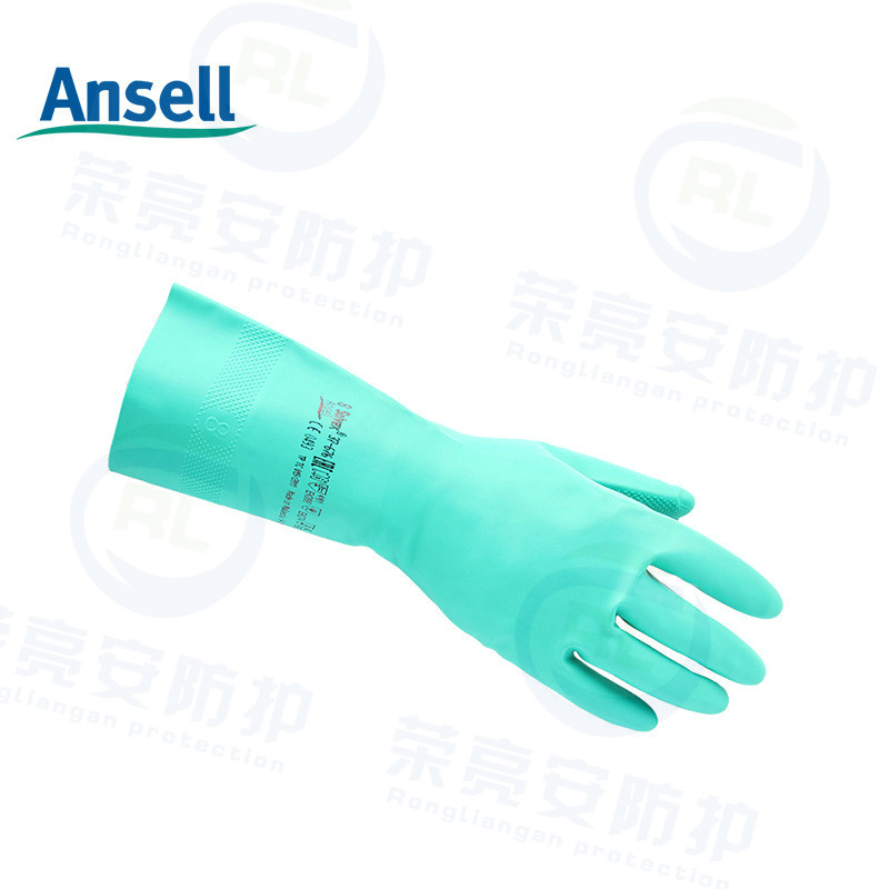 安思尔 37-676绿色丁腈手套防化
