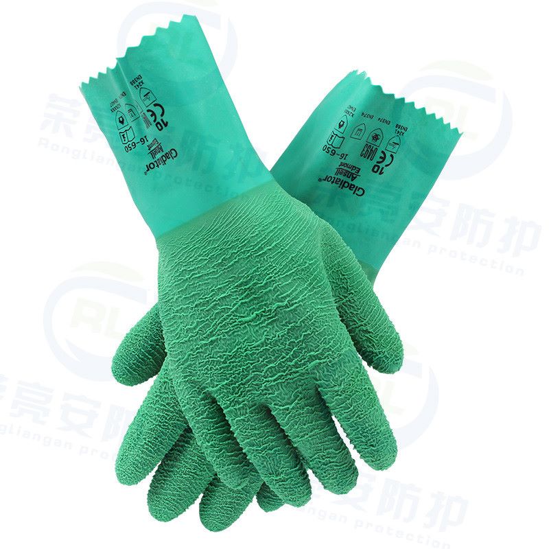 安思尔16-650 丁腈防化耐高温手套