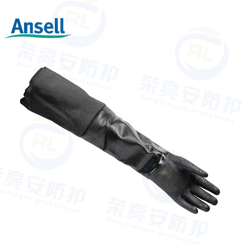 安思尔19-026氯丁橡胶耐高温防化手套66cm